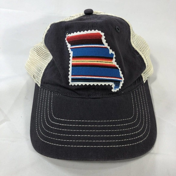 MISSOURI STATE SHAPE OUTLINE HAT CAP SNAPBACK MESH ADJUSTABLE ONE SIZE FITS MOST - Picture 1 of 10